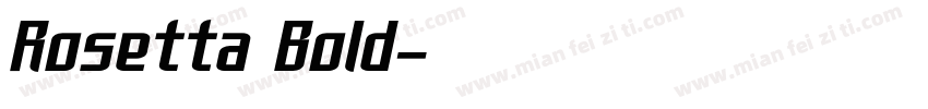 Rosetta Bold字体转换